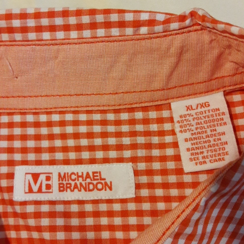 Men's Michael Brandon checkered button down shirt - Picture 5 of 7